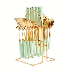 24 pcs Flatware Set for 6 Sturdy Durable Silverware Entertaining Everyday Use