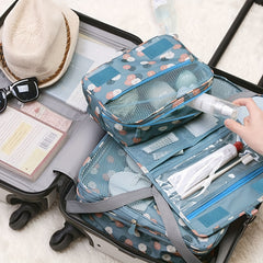 Portable Hanging Hook Cosmetic Bag Nylon Zipper Makeup Pouch
