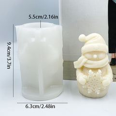 3D Christmas Snowman Aromatherapy Candle Mold DIY Resin Snowman