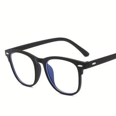 Classic Round Frame Flat Glasses Plastic PC