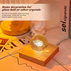 8cm Square/Round Wooden LED Lighted Base for Resin Molds Display