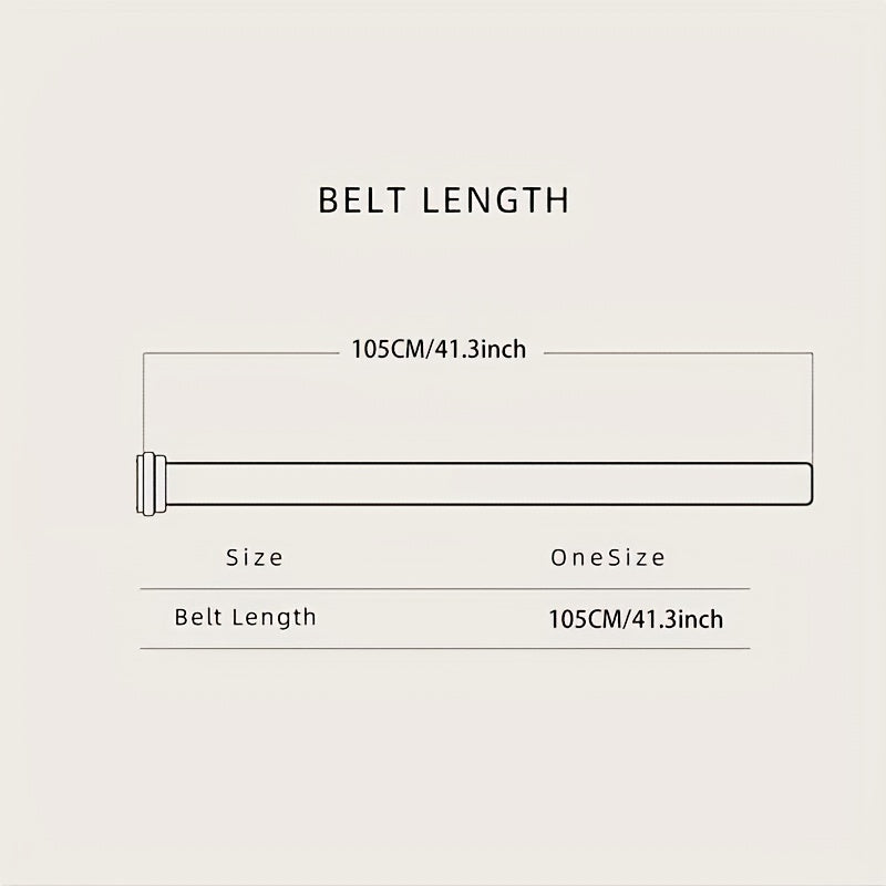 8 Shape Buckle Thin Belt Candy PU Waistband Women