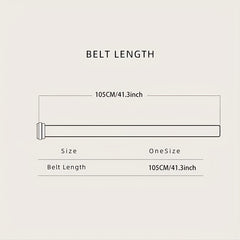 8 Shape Buckle Thin Belt Candy PU Waistband Women