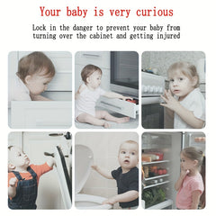 4pcs Baby Safety Locks Adjustable Multifunctional Baby Drawer Locks