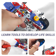 171pcs Retro Car Metal Assembly Building Blocks Nut Toy DIY Halloween
