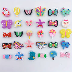 30pcs Cartoon Shoe Charm PVC Rubber Shoe Buckle Clogs DIY Accessories