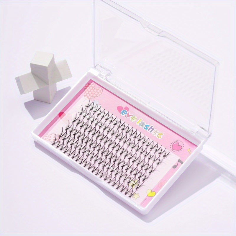 120pcs Mixed Fairy Style V Shape Cluster Lashes 6 Lengths in One Tray