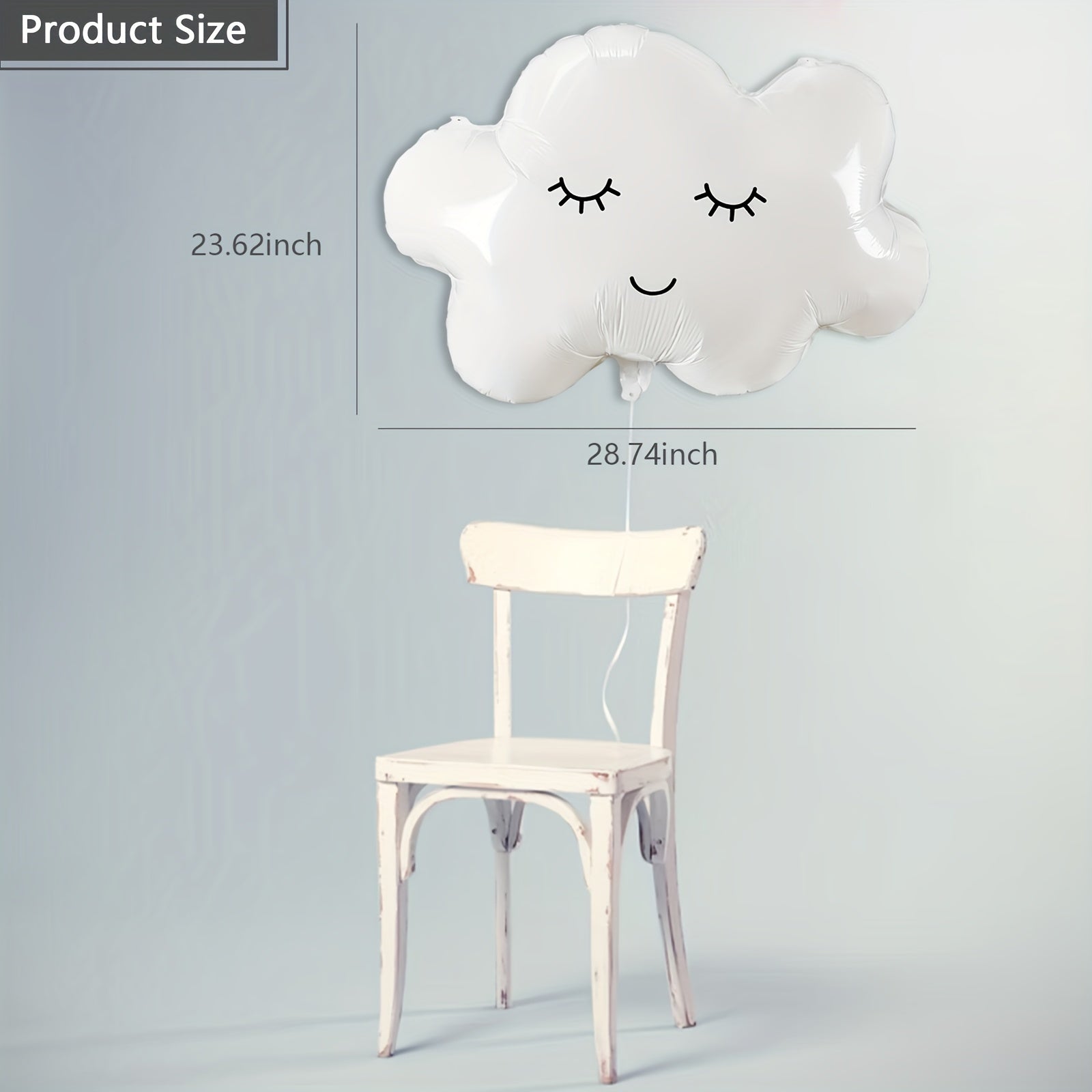 4 Cloud Mylar Smiling Face Balloons Baby Shower Wedding Decor