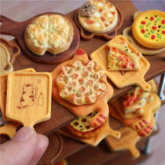 1:6 Scale Pizza Tray Mini Pizzas Cheese Pepperoni Blythe BJD Dolls Kitchen Set