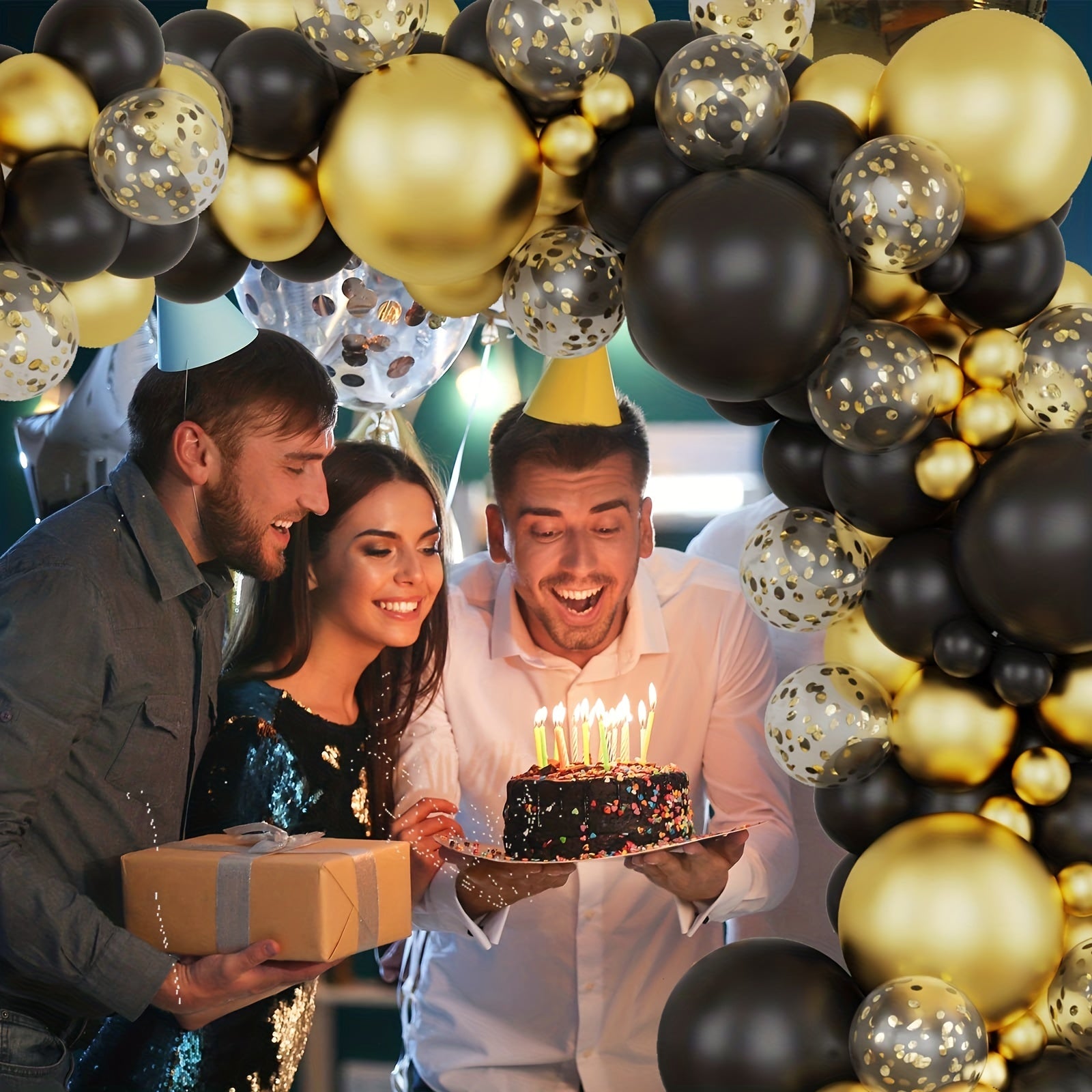106pcs Golden Balloons Kit for Party Birthday Graduation Anniversary