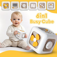 6 Sided Busy Cube for Kids Interactive Finger Training Toy