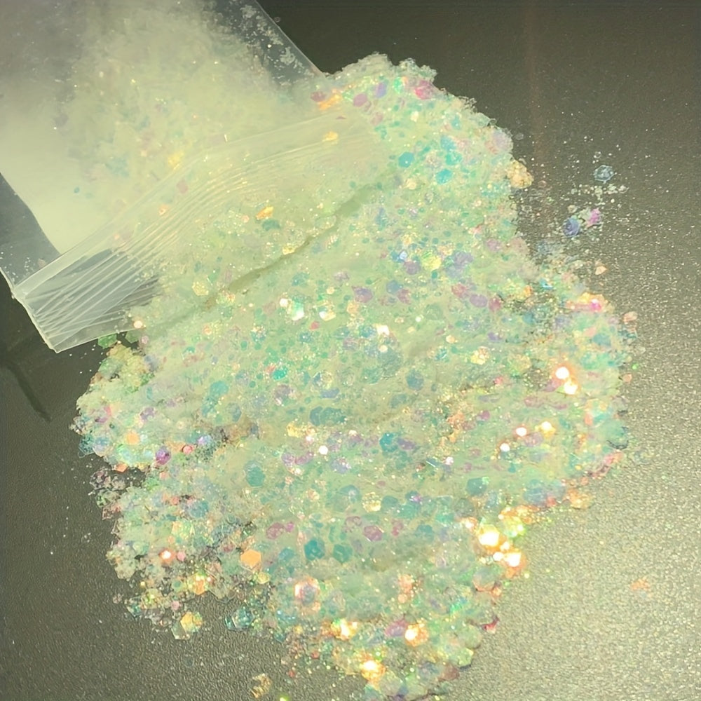 10g 0.1mm Extra Fine Nail Glitter Iridescent Sugar Sand Powder