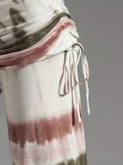  Tie Dye Drawstring Wide Leg Sports Pants