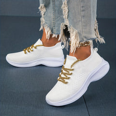 Women's Breathable Knit Chunky Sneakers Outdoor Shoes