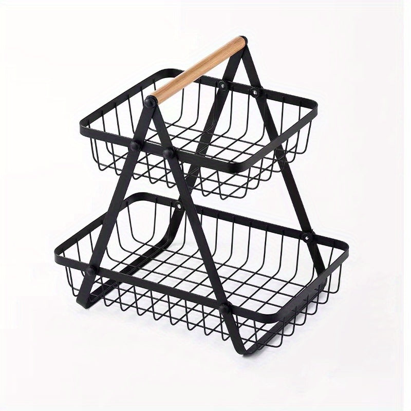Metal Vegetable and Fruit Storage Rack for Kitchen and Living Room