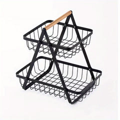 Metal Vegetable and Fruit Storage Rack for Kitchen and Living Room
