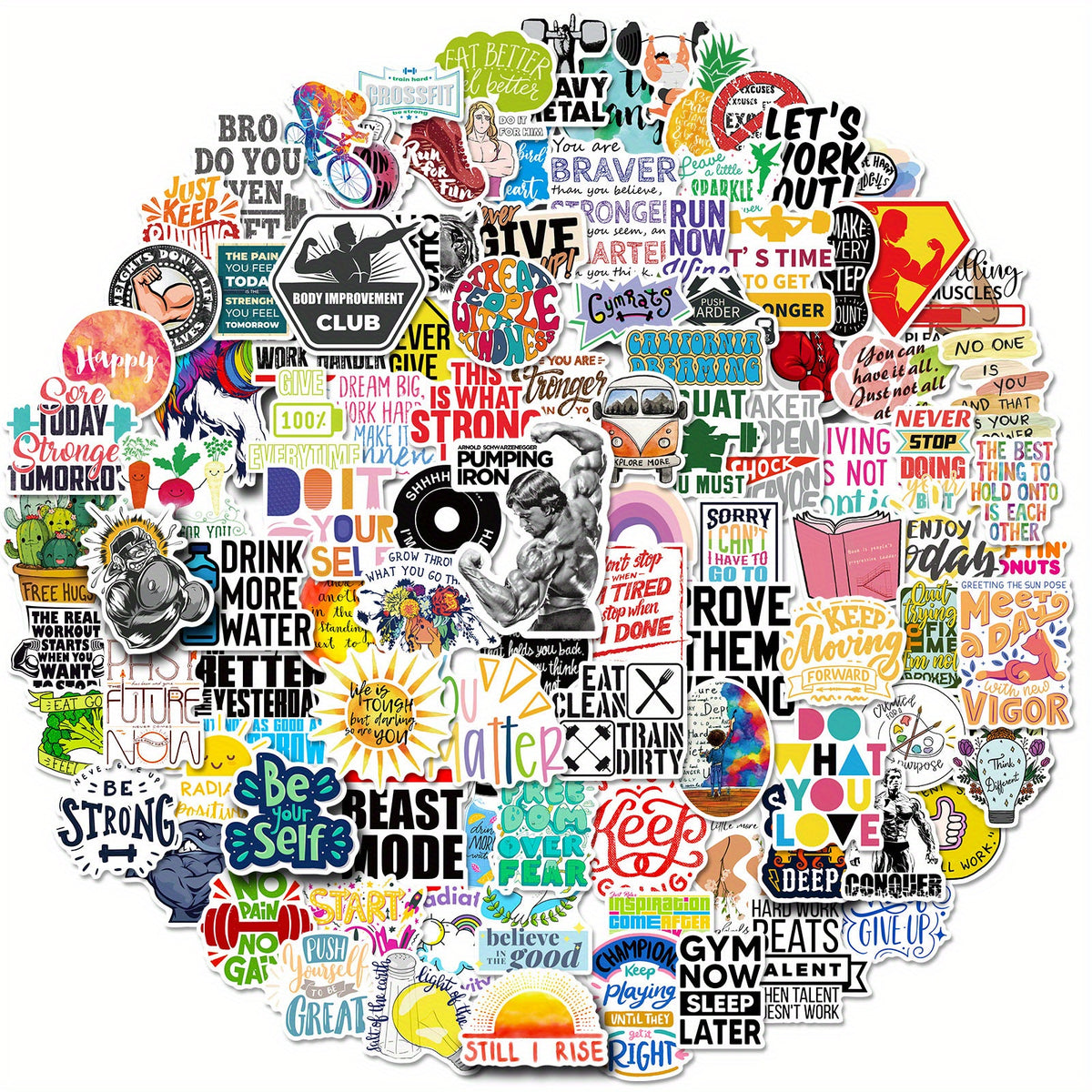 200pcs Fitness Gym Workout Stickers for Planners & Journals Girls Teens