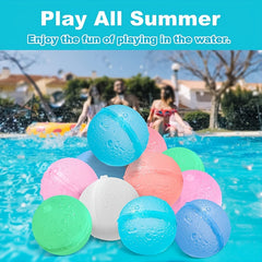 Silica Gel Water Balloon 24pcs Automatic Rapid Injection Reusable Water Balloon