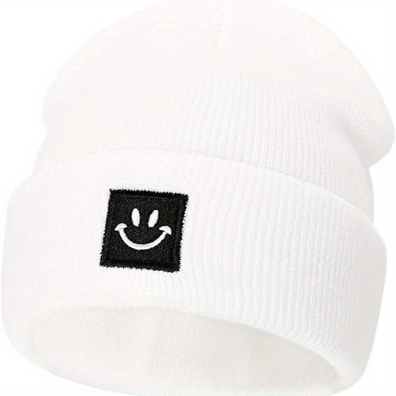 Winter Happy Face Knitted Hat Soft Beanie For Men And Women