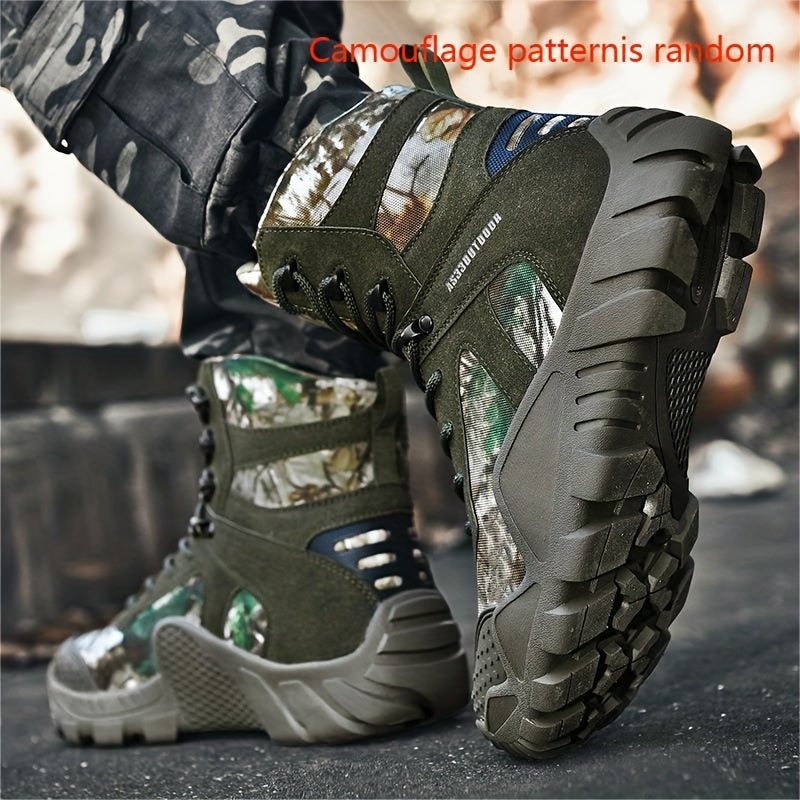Men's Camo Hiking Boots, Breathable & Non-Slip