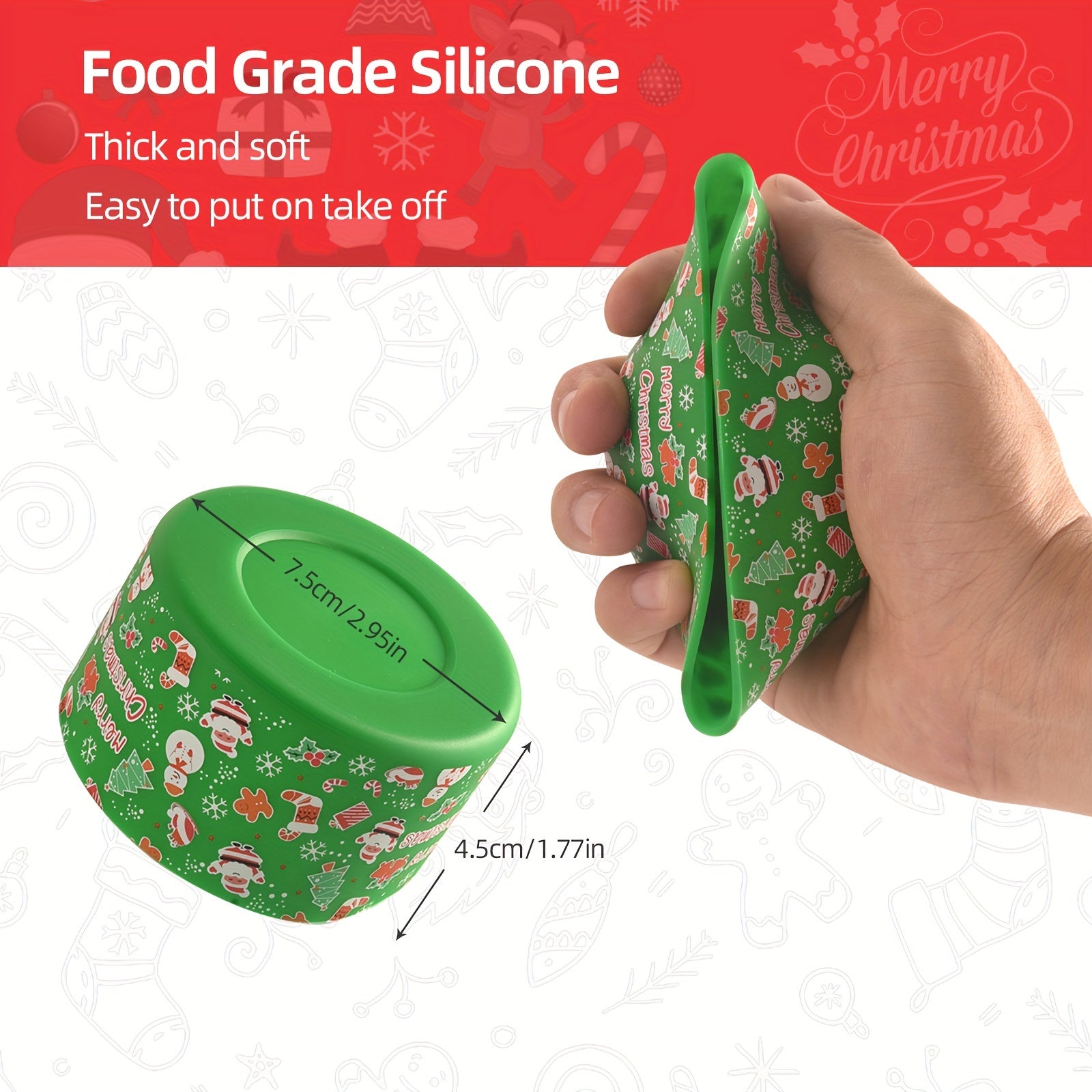 Christmas Silicone Cup Sleeve for 30oz 40oz Tumbler Non-slip Cup Bottom Cover