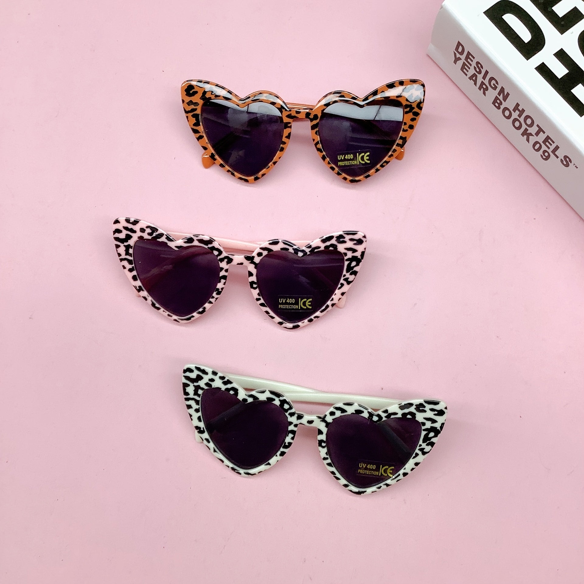 Leopard Heart Shaped Sunglasses for Girls