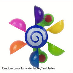 Colorful Waterwheel Bathing Sucker Shower Toy for Kids