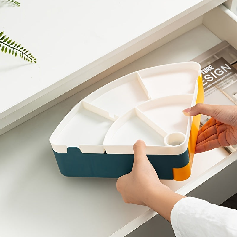 Fruit Tray Rotating Snack Box Double Deck Dried Fruit Organizer