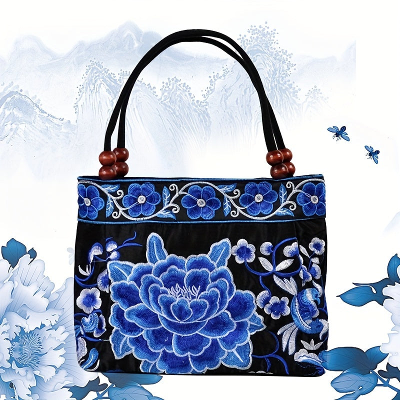 Flower Embroidered Ethnic Bag Casual Handbag For Women