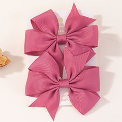 2pcs Bow Hair Clip Ponytail Clip Baby Girls Hair Accessories Set