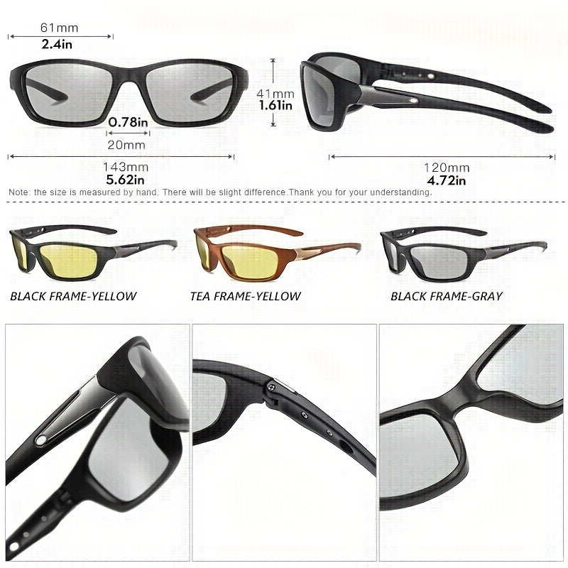 CoolPandas Outdoor Sport Cycling Driving Fishing Photochromic Sunglasses Men