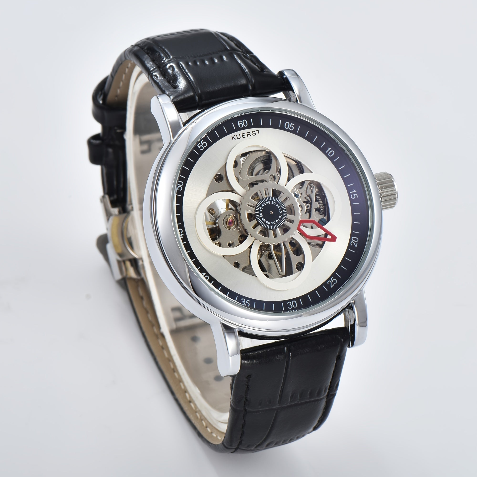 KUERST Butterfly Double Snap Automatic Mechanical Watch Waterproof Four Leaf Fac