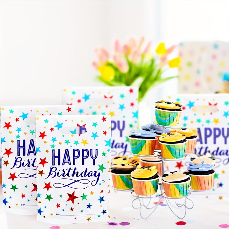 10pcs Colorful Happy Birthday Party Gift Bags