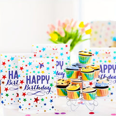 10pcs Colorful Happy Birthday Party Gift Bags