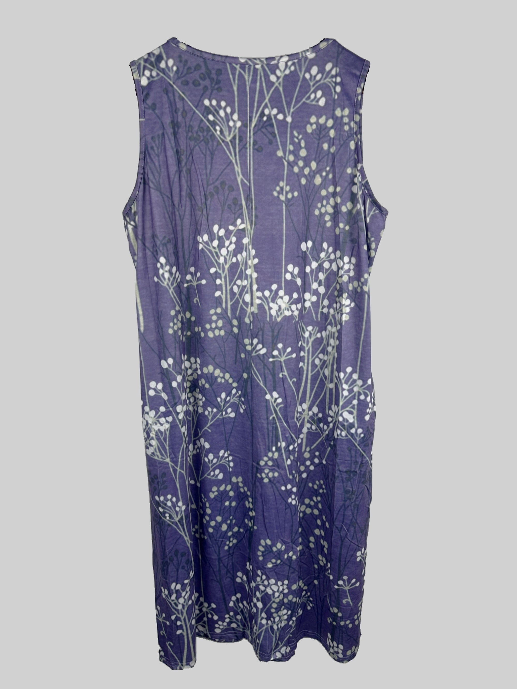 Women's Plus Floral Print Tank Dress With Pockets