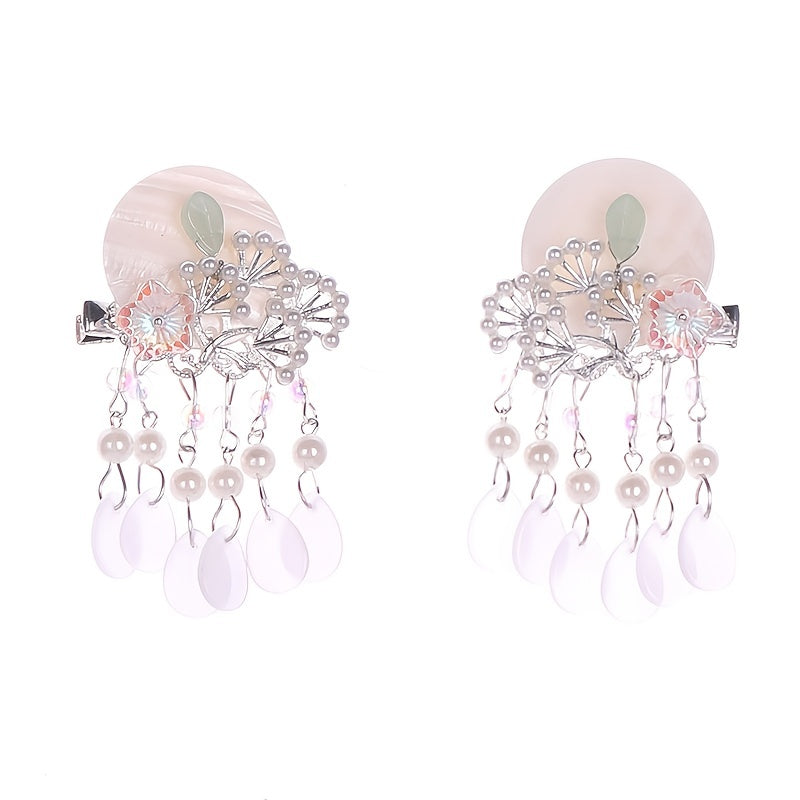 Vintage Metal U-shaped Hairpin with Tassel for Women