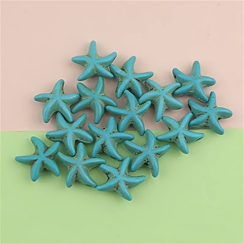 20pcs Turquoise Starfish Beads DIY Earrings Bracelet Necklace Accessories