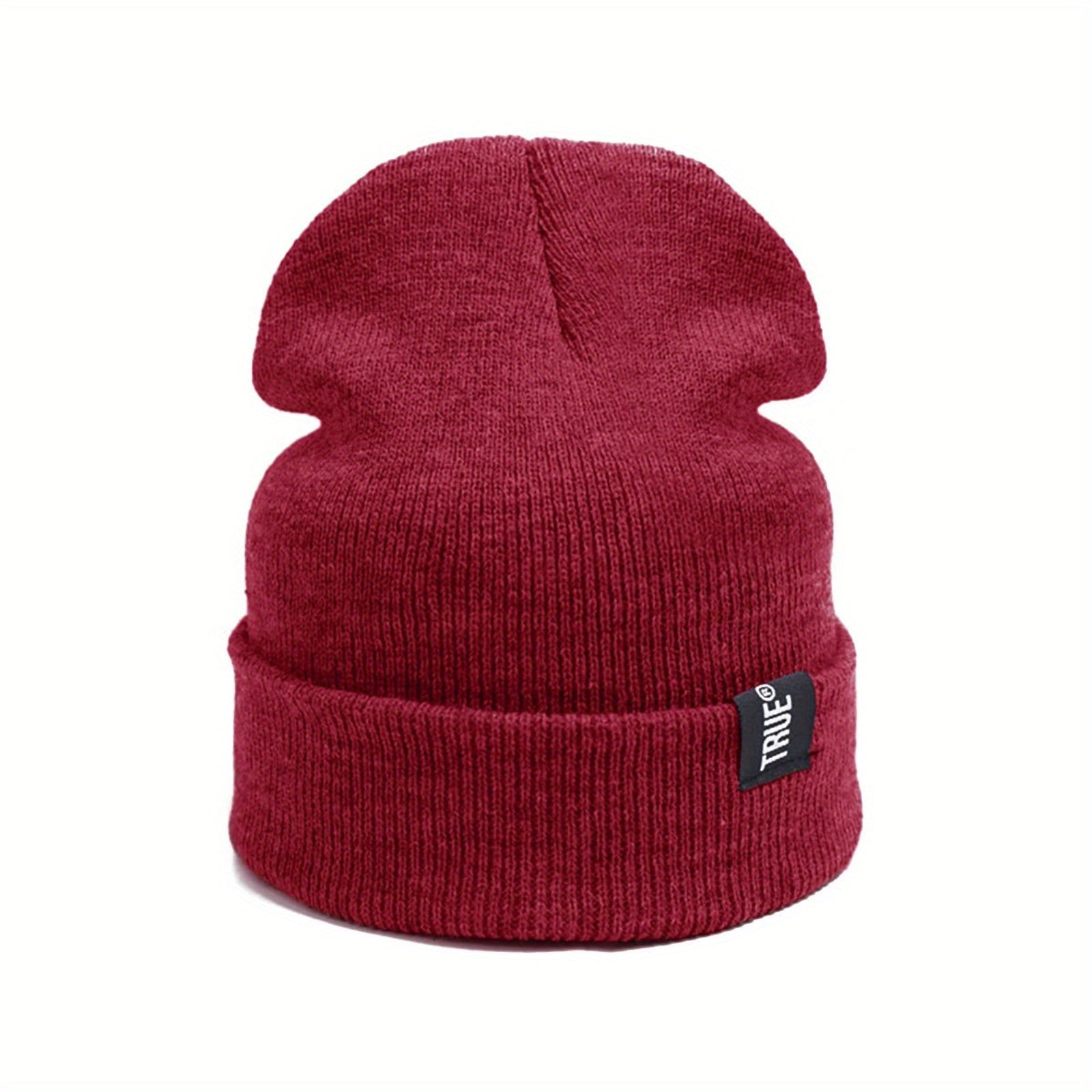 Warm Knitted Slouchy Beanie Solid Skull Cap Unisex Knit Hat