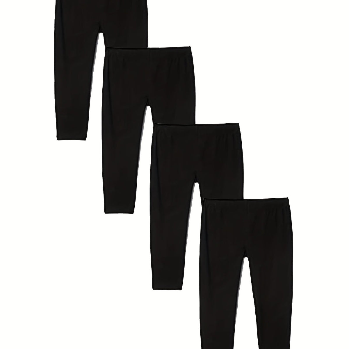 4pcs Little Girl's Cropped Leggings Modal Thin Sports Pants