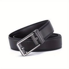High-end Men's Leather Belt with Automatic Buckle