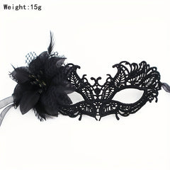Double Yarn Lace Fire Head Side Flower Mask