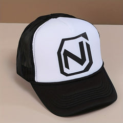 Mens Letter Print Baseball Cap Trucker Hat