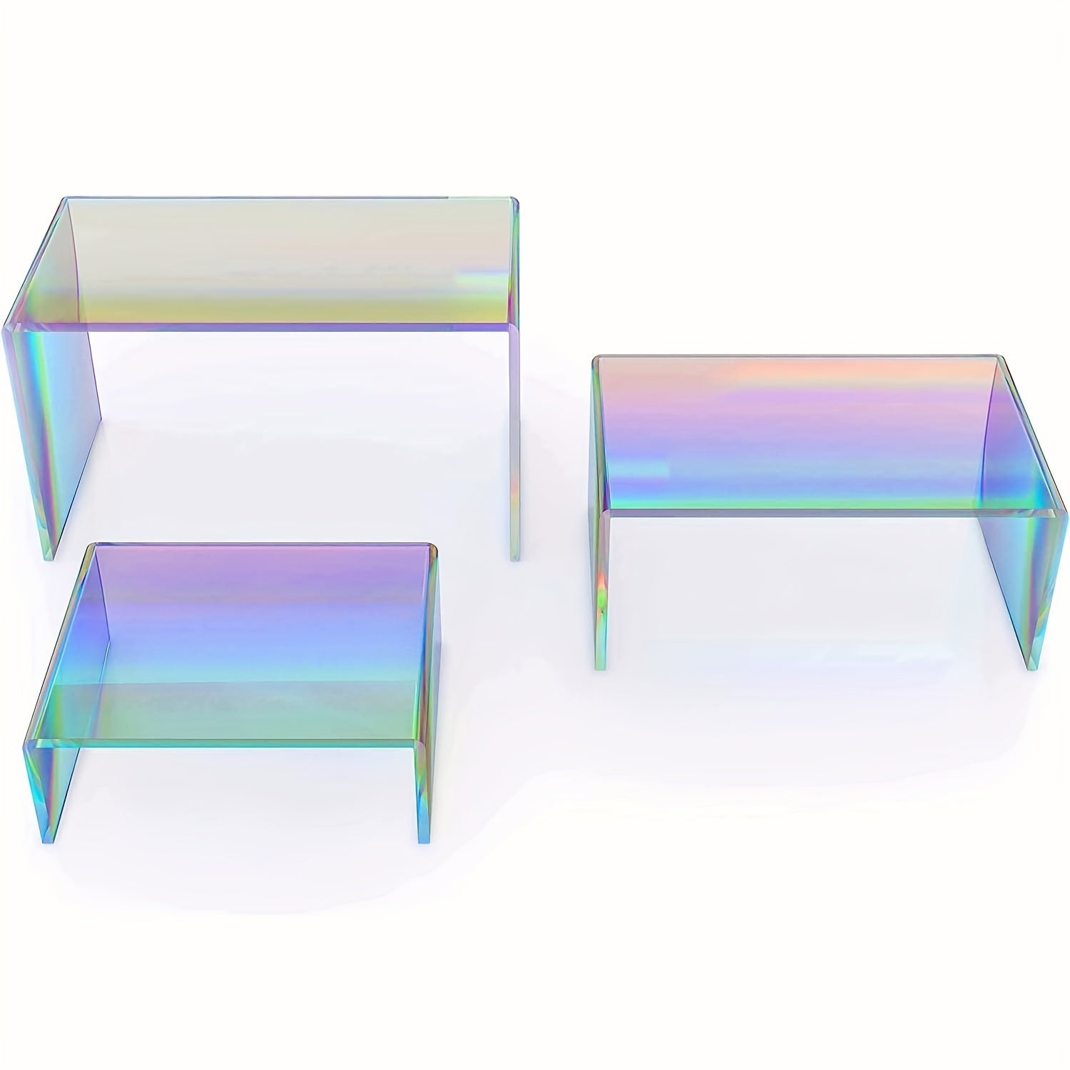 6pcs Rainbow Acrylic Display Rack for Shoes Collectibles