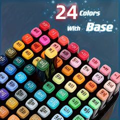 Artist Marker Set Dual Tip Sketching Art Markers