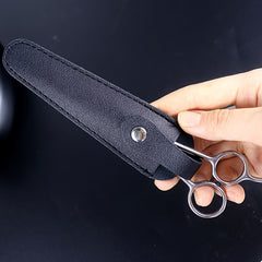 PU Leather Hair Clipper Protective Cover Snap Closure Scissor Pouch