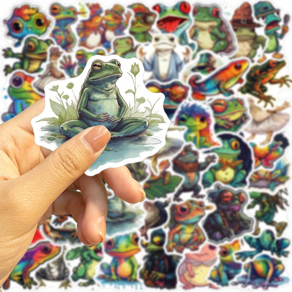 50pcs Frog Love Doodle Stickers Waterproof Decals DIY Guitar Luggage Decoration