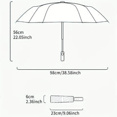 Leopard Grain Print Umbrella Folding Waterproof Windproof Umbrella