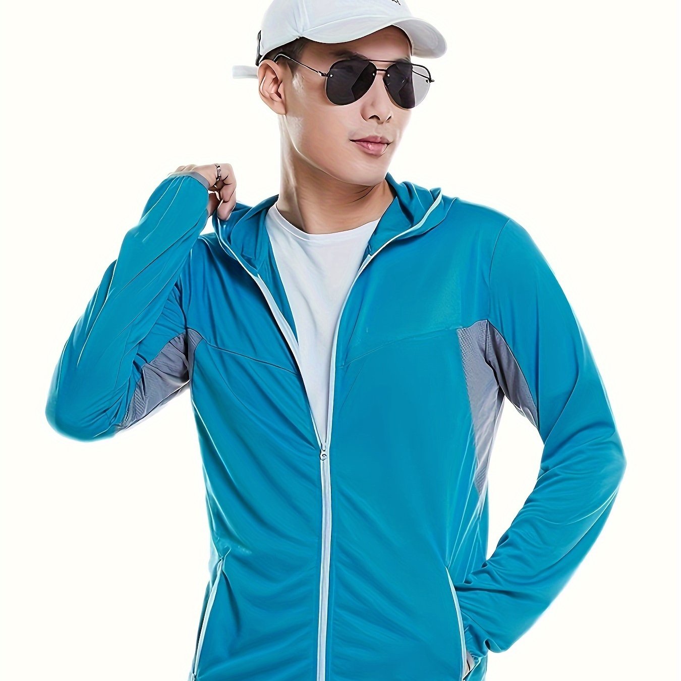 Men's Sun Protective Jacket Light Breathable UV Protection Quick Dry