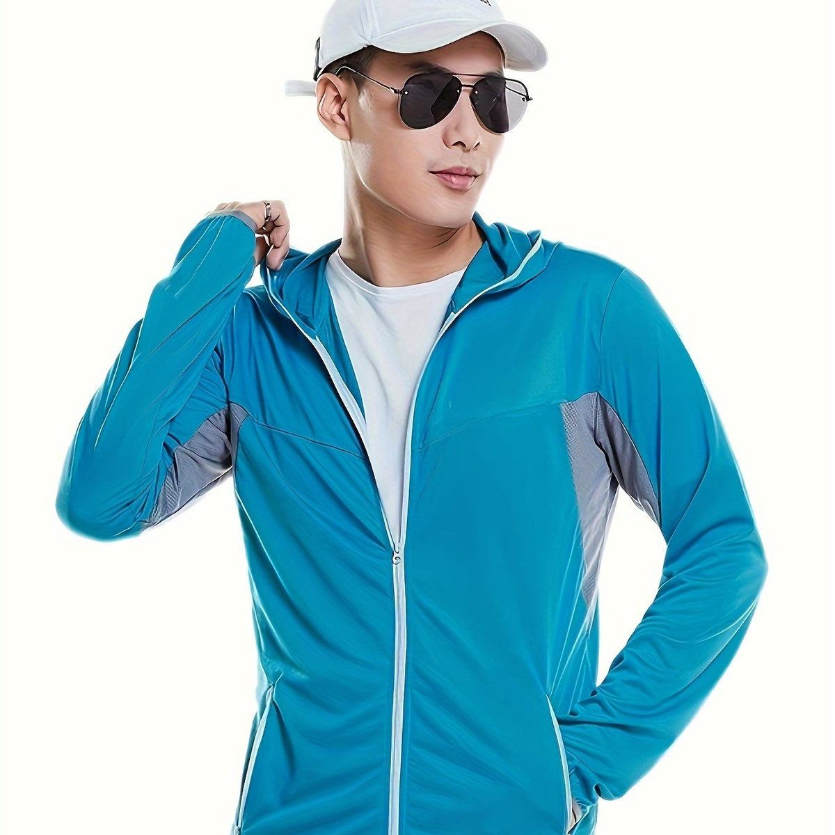 Men's Sun Protective Jacket Light Breathable UV Protection Quick Dry