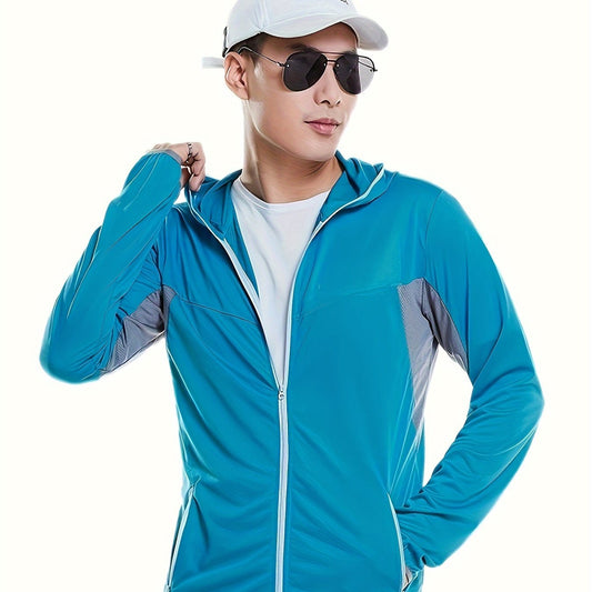 Men's Sun Protective Jacket Light Breathable UV Protection Quick Dry